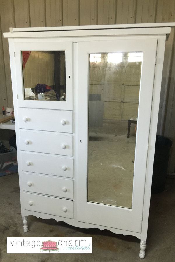 Furniture Makeovers Vintage Charm Red Antique White Painted Bedroom Furniture Piece