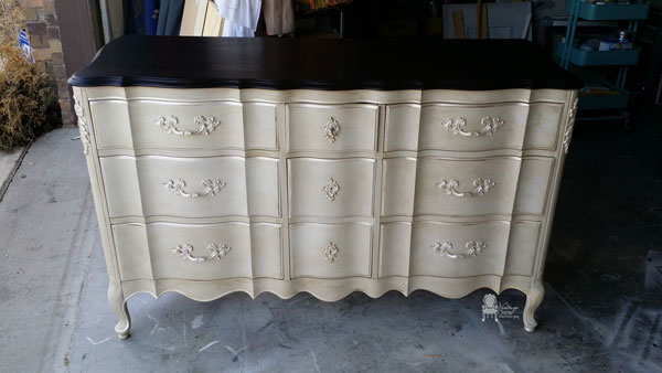 Painted French Provincial Triple Dresser, Triple A Furniture Little Rock