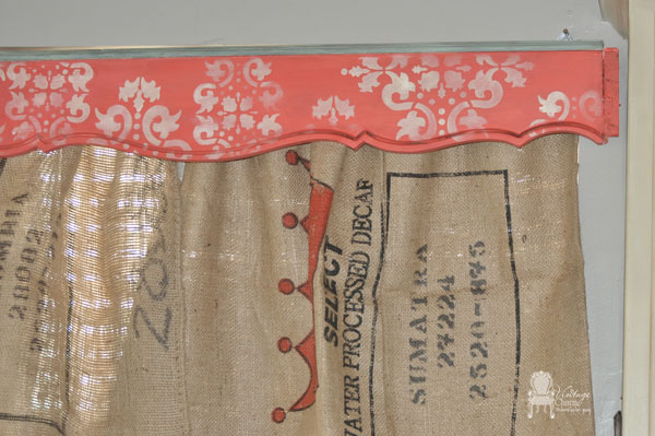 Burlap Coffee Sack Curtains Footboard Valance